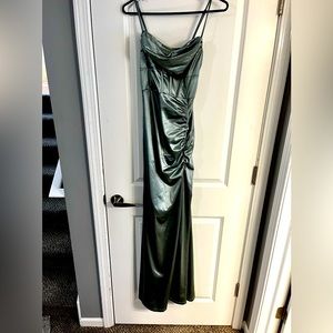 Green prom or homecoming dress.
